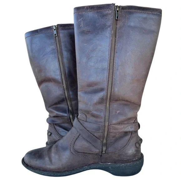 UGG 1005450 Rosen Brown Tall Women'sShearling Riding Harness Boots